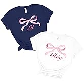 Big Little Sorority Shirts, Pink Coquette Bow Little Big Shirts, Sorority Reveal Party Gift (BCD234)