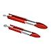 Rachael Ray Lil' Huggers Dishwasher Safe Lazy Locking Cooking Tongs / Salad Serving Tools / Multi Purpose - 2 Piece, Red