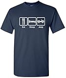 Eat Sleep Tee Men's Eat Sleep Jeep T-Shirt Medium Navy