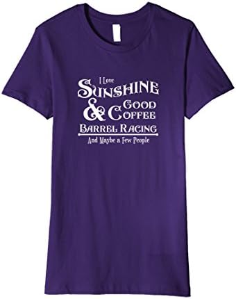 Womens Barrel Racing Premium TShirt Coffee Sunshine Novelty T Shirt XL Purple