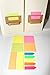 Sticky Notes Pad (Twin Pack) | Assorted Shapes 25 Per Pad | 11 Squares and Long Rectangles and Arrow Page Markers | Yellow Pink Green Orange Blue Red Colours