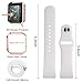 Greatgo Fitbit Blaze Bands 3 in 1 Watch Wristband Strap Soft Silicone Replacement Protective Case Frame with Screen Protector Smart Fitness Watch Bracelet for Men Women white