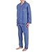 Hanes Men's Broadcloth Pajama Set, Blue Check, Large