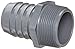 Spears 1436 Series PVC Tube Fitting, Adapter, Schedule 40, Gray, 1-1/2" Barbed x NPT Male primary