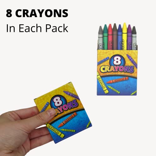 Bulk Crayons for Kids (48 Packs of 8 Crayons) Crayon Packs for Kds Bulk