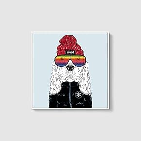Framed Canvas Wall Art for Living Room, Bedroom Cute Animal Theme Canvas Prints for Home Decoration Ready to Hang - 16x16 inches