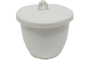 Otoolworld Porcelain Crucible with Lid Cover Lab Crucible (20ml, 30ml, 40ml, 70ml, 100ml, 200ml, 300ml) (70ml)