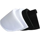 MiDube Thickness 2cm / 0.78inch Foam Shoulder Pads Set Polyester Pad for Women Men Teens Sewing Accessories Clothes Set-in Shoulder Pads White and Black 4 Pairs