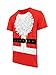 fresh tees® Santa Claus Novelty T-Shirt Christmas Shirts (X-Large) Red