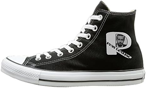 Jajade Unisex Nice Gosling Poster Ryan Gosling High Top Sneakers Canvas Shoes Cool Sport Shoes Trucker 38 Black