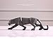 Resin Abstract Black Panther Sculpture Figurine Handicraft Home Desk Decor Geometric Resin Wildlife Leopard Statue Craft