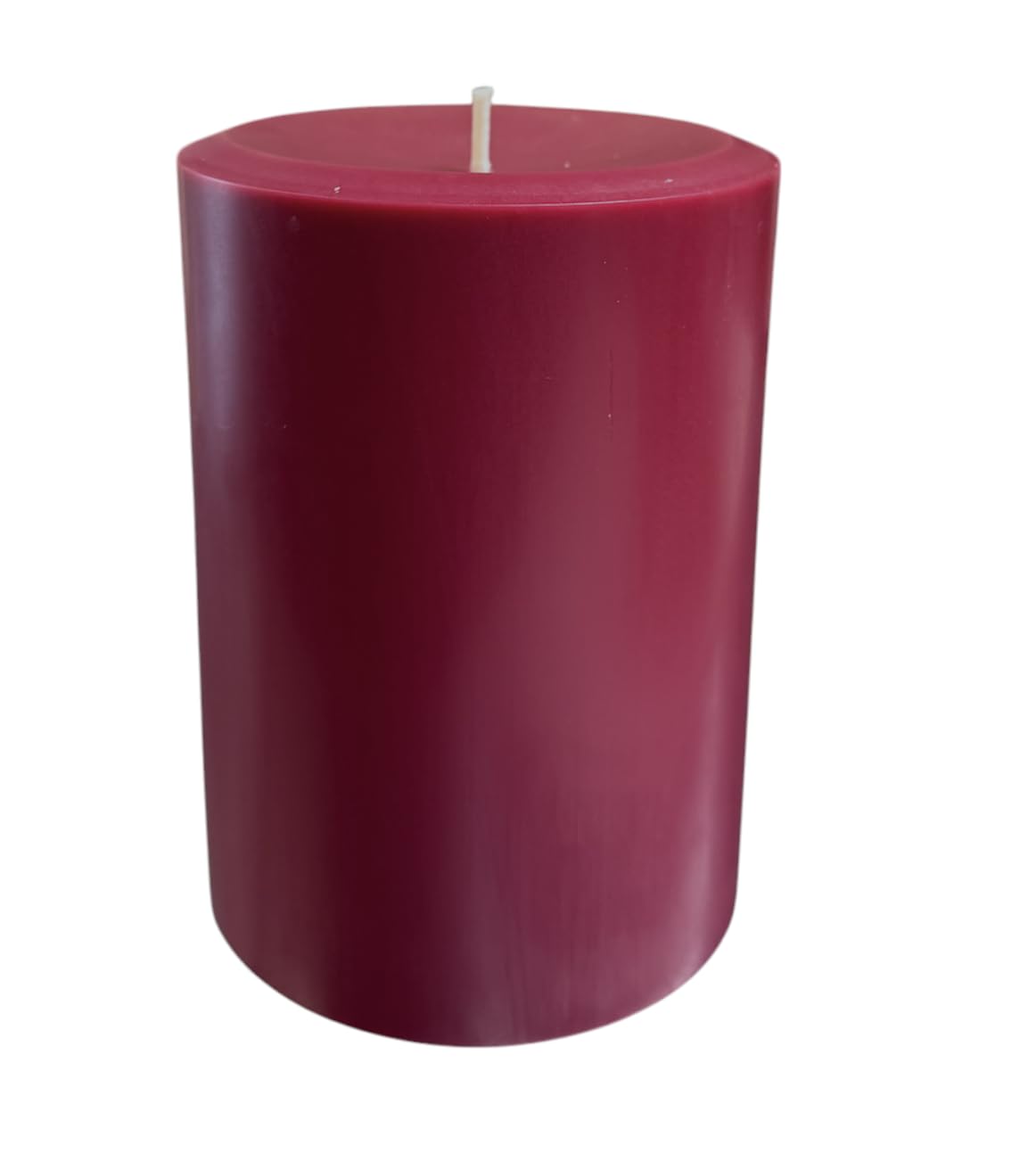 Photo 1 of Mister Candle - 4 Inch x 6 Inch Pillar Candle Unscented Solid Burgundy Color Hand Made with Cotton Wicks, for Home Decor, Premium Wax, Smokeless & Dripless, Handmade in USA (Burgundy)