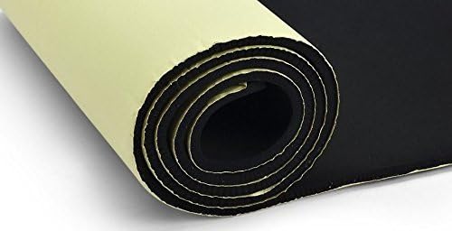 Primode Sponge Neoprene Roll Black Finished With Fabric With Adhesive Bottom For Multi Purpose Use, 12” X 54” X 1/8”