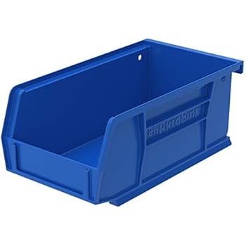 Akro-Mils 30220 Plastic Storage Stacking Akro Hanging Bin, 7-Inch by 4-Inch by 3-Inch, Blue, Case of 24