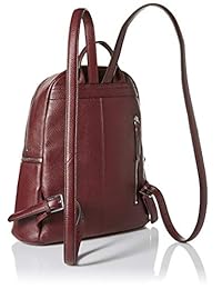 Calvin Klein Dali - Mochila de piel con cremallera frontal diagonal