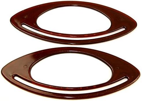 Budget Fish Eye Plastic Bag Handles Amber Brown - per pair (2 singles)