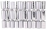 Toyland 10 Christmas Party Favours - Christmas Tree Decorations - Silver Or Red (Silver)