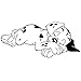 BooDecal Spotty Dog Dalmatian Falling in Sweet Dream Vinyl Wall Decal Stickers for Baby Nursery Bedroom