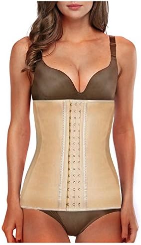 BodiFit Women's 9 Steel Bone Solid Latex Sports and Fitness Waist Trainer(LNG-SHP,BEGA1-4X)