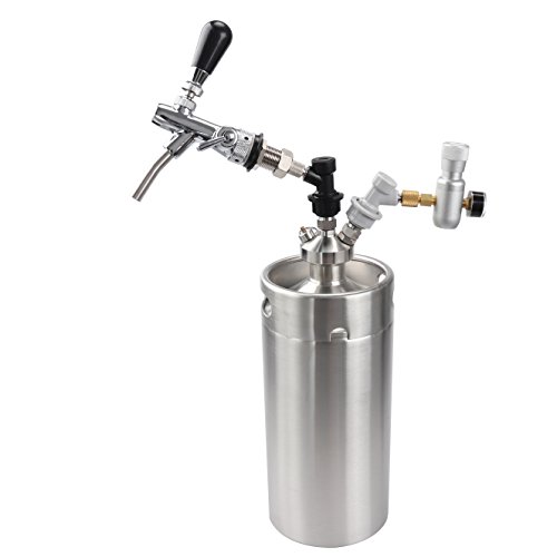 Mini Keg Beer Dispenser,ProMaker Stainless Steel Mini Keg Beer Growler