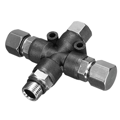 CoCocina 3 Way 1/8 Inch Airbrush Air Hose Manifold Adaptor Splitter Tattoo Spray Connector