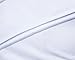 Men's Casual Long Sleeve Striped T-Shirt, Winter Fashion Cotton Solid V Neck Tee White X-Small