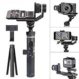 FY FEIYUTECH Feiyu G6 Plus 3-Axis Splash-Proof Stabilizer Gimbal 800g Payload 12 Hours Running Time for Mirrorless Camera/Digital Cameras/Action Camera/Smartphones w/EACHSHOT Phone Clip