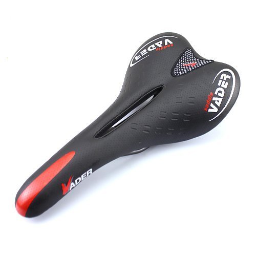 UZZO Hollow Style MTB Mountain Race Cycling Saddle Seat Cover Bike Bicycle Cycling Vader Road Cycling Offroad Seat Cushion Pad Black With 1PCS Free UZZO logo Keyring - Thumbnail 5