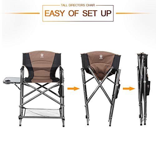 EVER ADVANCED Medium Tall Directors Chair Foldable Makeup Artist Chair