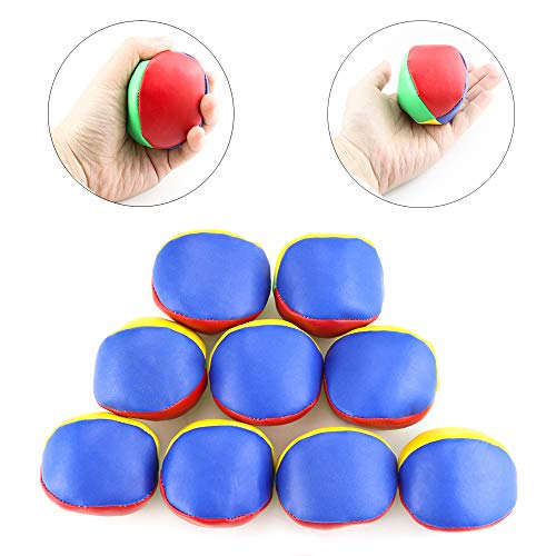 Twdrer 9 Pack Multi-Colored Juggling Balls Set,Soft Easy Durable Quality Mini Juggling Balls for Beginners,Kids,Adults - Thumbnail 2