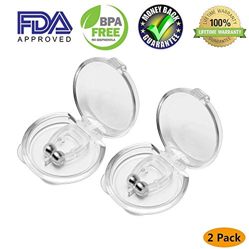Latest Anti snoring Device Silicone Magnetic Anti Snore Nose Clip Effective-Easy Stop Snoring Solution Professional Sleeping Aid Relieve Snore for Men Women (2 pcs)
