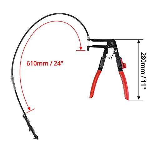 QWORK Flexible Hose Clamp Pliers 24inch flexible cable, Car Truck Repair Tool Pricepulse
