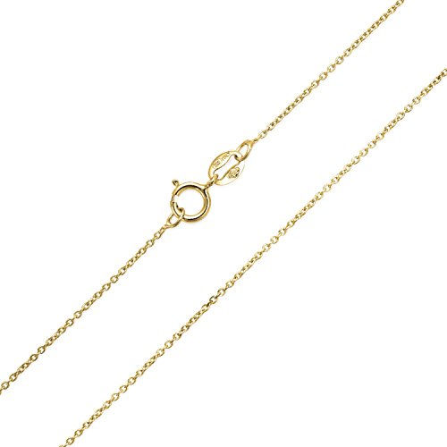 Bling Jewelry Gold Plated Sterling Silver Cable Chain Diamond Cut 20 Gauge