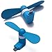 Eachbid USB Cooling Fan Portable Micro Mute Mini Cooler for Mobile Android Cell Phone Random Color #1