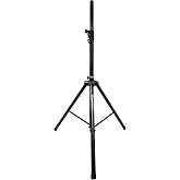 Rockville RVSS4A Black DJ PA Tripod Speaker Stand, Hydraulic Air Auto Lift | Auto Lowering, 154 lbs Capacity, 42 to 79" Height, Hand-Clutch, Steel and Aluminum, Lightweight, Anti-Rotation Pole