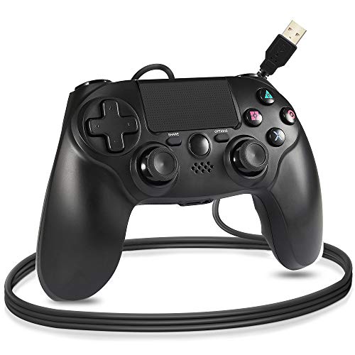 Pekyok SW33 Wired Controller for PS4, Gamepad Controller Dual Vibration Shock Joystick for Playstation 4 with 2m Cable(Third-Party Product)