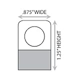 1-1/4" X 7/8" Round Hole Adhesive Hang Tabs 1000/Pack