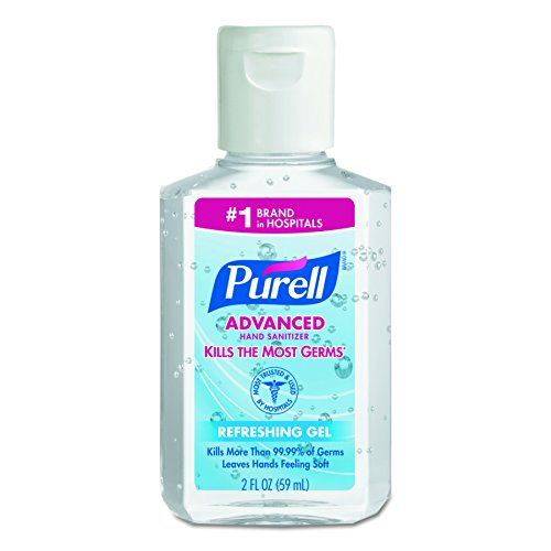 PURELL 9605-24 Advanced Instant Hand Sanitizer, 2 fl. oz. Personal Squeeze Bottle with Flip Top (Case of 24)