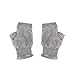 Classic Soft Knit Fingerless Cuff Gloves w/ Cute Bow and Cozy Chenille Lining