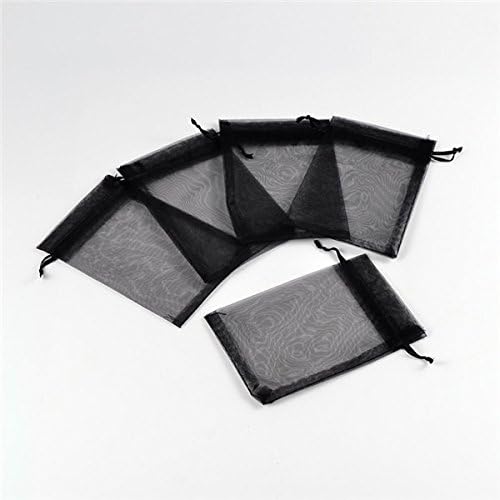 Wedding Favors for Guests 100pcs Organza Bags Jewelry Pouch Wedding Party Favor Gift Candy Bags Color Black