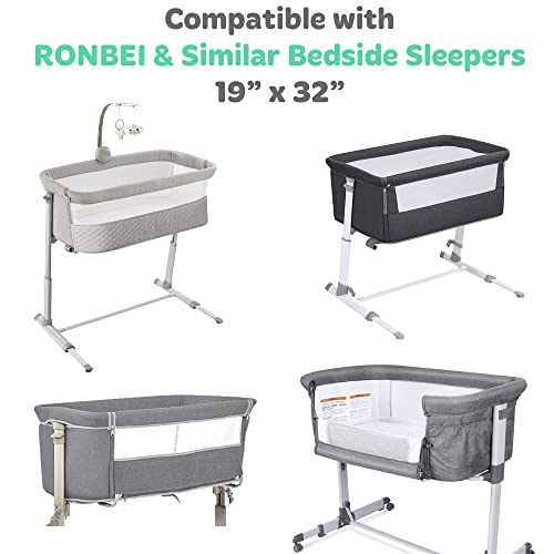 Bedside Sleeper Sheets for 32 x 19 Inch Mattress Pad Compatible with Ronbei, Pamobabe
