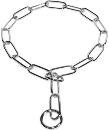 Dean &amp; Tyler "Sprenger Large Fur Saver" Long Link FUR Saver DOG Collar Chrome Plated Steel - Size 20" By 4mm - Herm Sprenger Original - This FUR Saver Recommended By VDH Member of F.c.i. - Available in All Sizes (20", 21", 23", 25", 26", 28", 30", 32", 33")