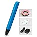 Soyan Professional 3D Pen with OLED Display Comes with ABS Filament Sample and Drawing Templates (Blue)