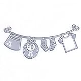 Whitelotous Cutting Dies Cut Dies Stencil Metal Template Mould for DIY Scrapbook Album Paper Card (Baby Wear)