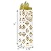JOYIN 12 PCS Christmas Wine Bottle Bags Gold Foil with Tissue Paper and Name Tags 6 Print Designs for Winter Holiday Xmas Gift Party Favor Decoration, Liquor Lovers and Drinkers Gift Presents
