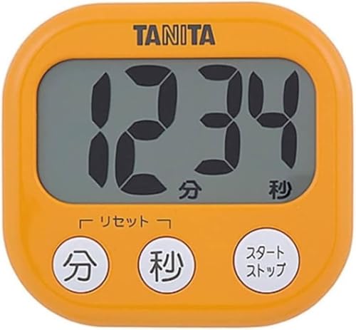 タニタ キッチン 勉強 学習 タイマー 大画面 大音量 100分 マグネット スタンド付き オレンジ でか見えタイマー TD-384 OR