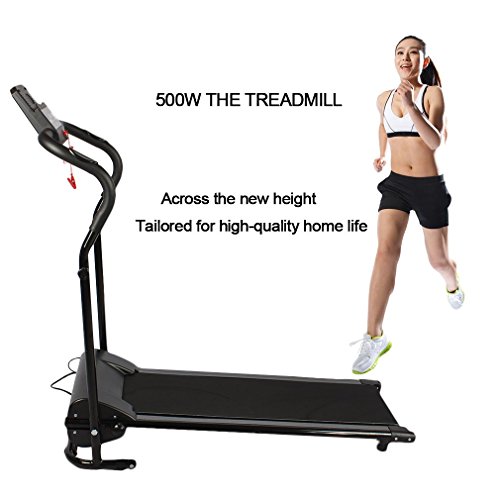 Water-chestnut Electric Treadmill Folding Motorized Running Machine with LED Display 500W 10km/h for Running Exercise at Home - Thumbnail 6