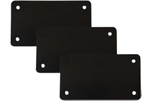 GENERIC 4"x7" Blank Black Motorcycle License Plate - Perfect for Custom Vinyl Designs and Business Use DIY & DTF Projects Pack of 3