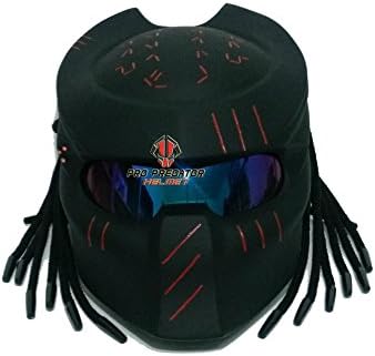 SY15 Custom Predator Motorcycle DOT/ECE Approved Helmet Matt Black (L)