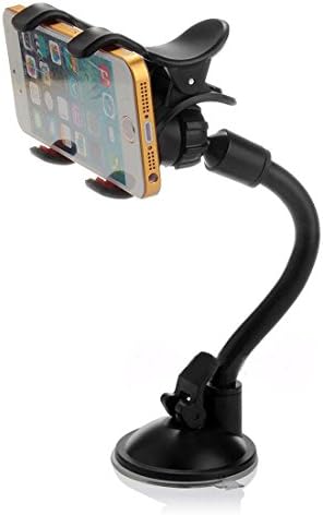 Omoft Universal Windshield Dashboard Mobile Phone Car Holder 360 Degree Rotation Car Holder W/Strong Suction Cup X Clamp (car phone holder, phone holder for car, iphone mount, car cell phone holder)